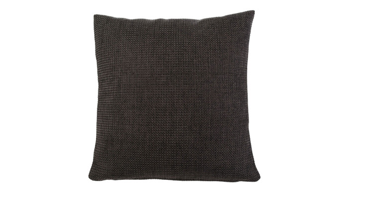 Eine rechteckige, dunkelbraune Kissenhülle Dallas 40x40 cm von Ambiente Trendlife auf weißem Grund.