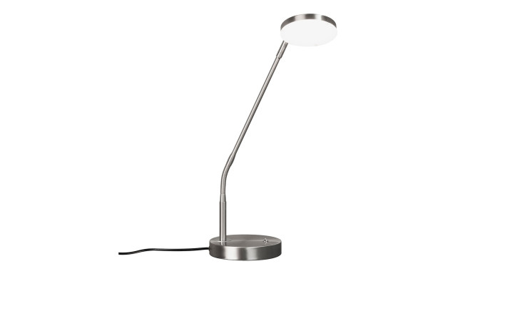 Die Fischer-Honsel LED-Tischleuchte Sorento 48 cm ist eine moderne silberfarbene Schreibtischleuchte, Leuchtmittel inklusive.
