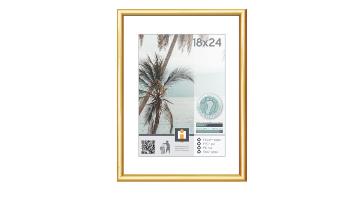 Intertrading Kunststoffrahmen Kyoto 15x20 cm mit Glasfront, inkl. Produktinformationsetiketten.