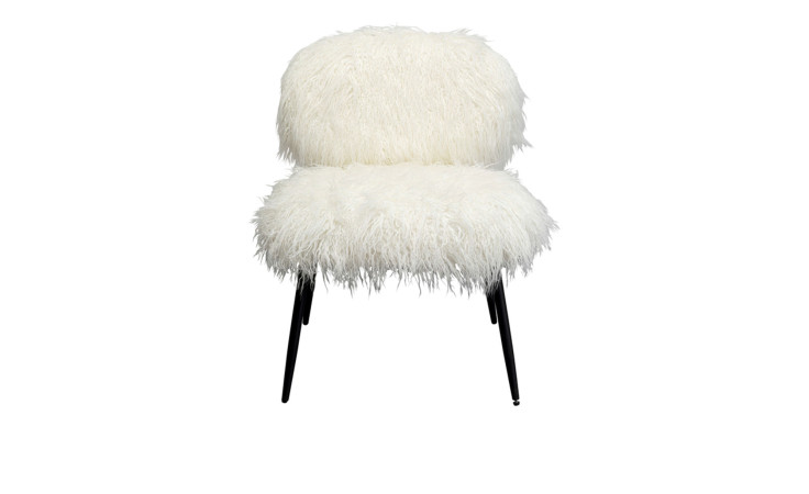 Sessel Hairy in Weiß