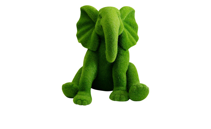 Deko-Elefant Elephantdot 18 cm in grün