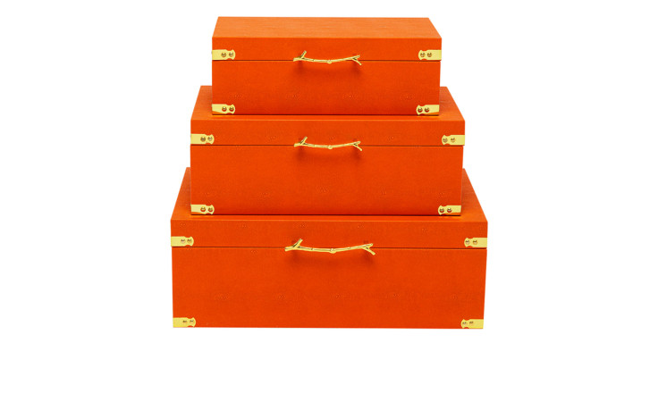Box Noah 3er-Set 56 x 33 cm in Orange