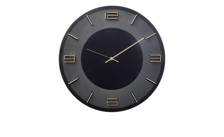 Wanduhr Leonardo 48,5 cm in einer schwarz/ golden Ausführung