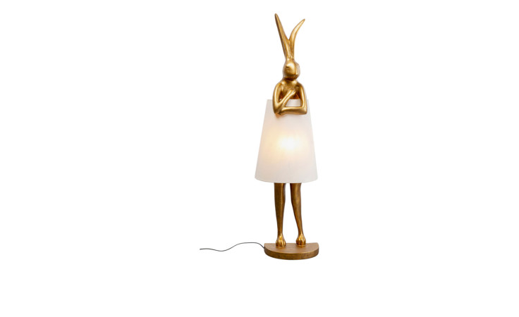 Stehleuchte Slrabbit 150 cm in Gold / Weiß