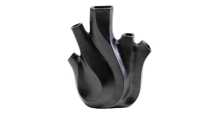 Vase Flame 25 cm in schwarz