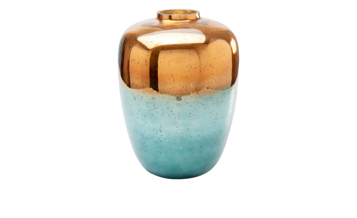 Vase Lityshinemulti 40,5 cm in Gold / Blau
