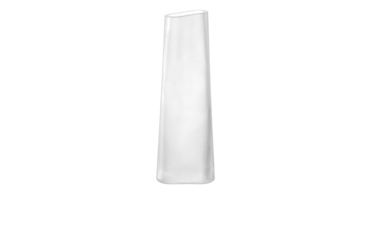 Die Leonardo Vase Turno 34 cm ist eine hohe, transparente Vase mit abgeschrägtem Rand - ideal für moderne Dekorationen.