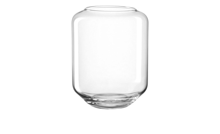 Windlicht Autentico 22 cm aus transparentem Kalk-Soda-Glas in einer runden Form.