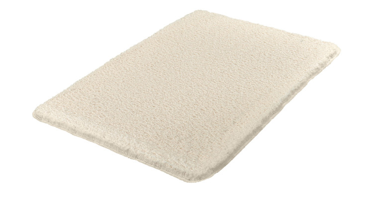 Der Kleine Wolke Badteppich Meusch, beige Kunstfaser, 60 x 90 cm, abgebildet auf weißem Grund.