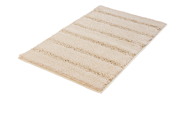 Badteppich namens Monrovia in der Größe 70 x 120 cm. Die Farbe ist Beige. 