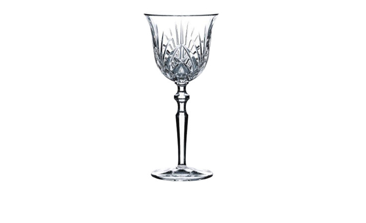 Weißweinglas Palais 213 ml aus transparenten Kristallglas mit einer Rauten-Optik.