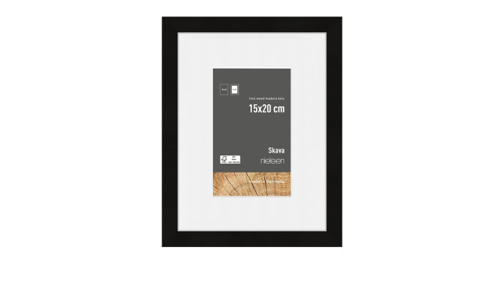 Holz-Bilderrahmen Skava 15 x 20 cm in schwarz.