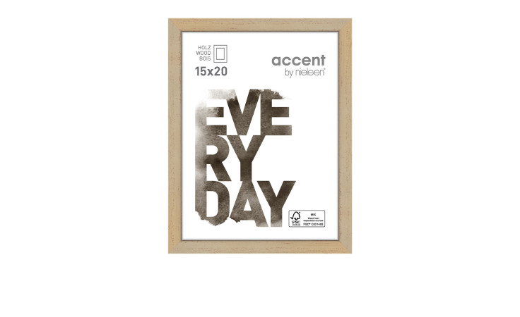 Holz-Bilderrahmen Zoom 15 x 20 cm in golfarben.