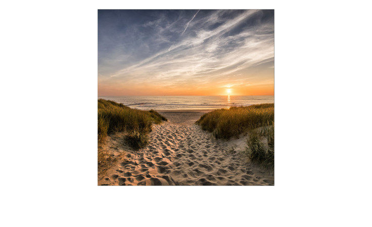 Glasbild Weg Zum Strand 30 x 30 cm, Strandlandschaft