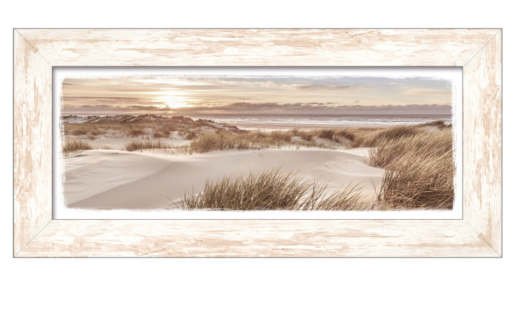 Rahmenbild Beach at Sunrise 44 x 94 cm. Rahmenbild mit dem Thema - Strand.