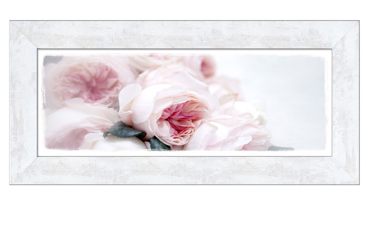 Framed-Art Pink Roses 44 x 94 cm. Rahmenbild mit dem Thema - Blumen.
