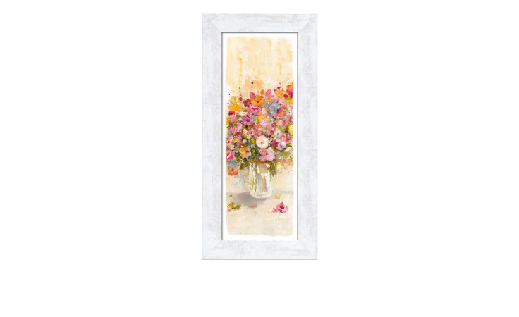 Framed-Art Retro Bunch of Flowers 44 x 94 cm. Rahmenbild mit dem Thema - Blumen.