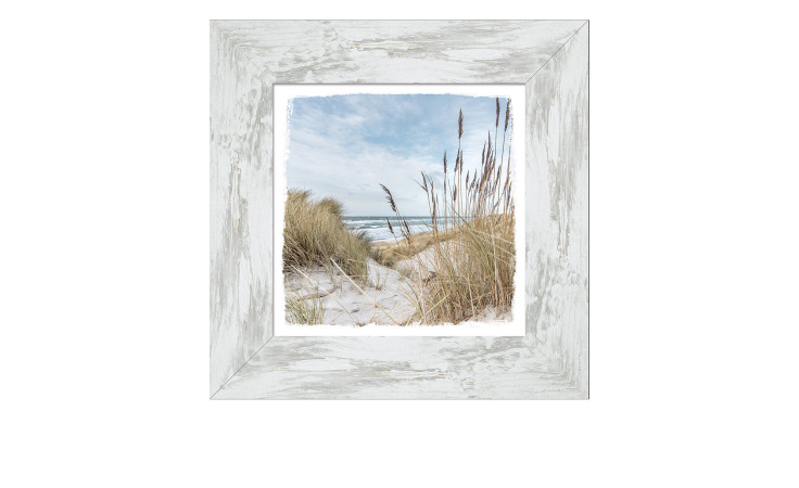 Rahmenbild Beach View 44 x 44 cm. Rahmenbild mit dem Thema - Strand.