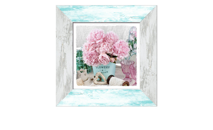 Rahmenbild Colorful Roses 44 x 44 cm. Rahmenbild mit dem Thema - Blumen.