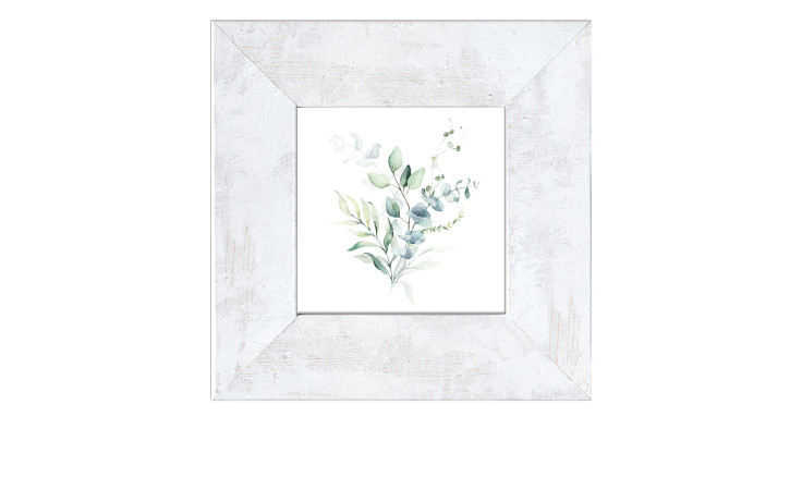 Framed-Art Watercolor Leaves 34 x 34 cm. Rahmenbild mit dem Thema - Blätter.
