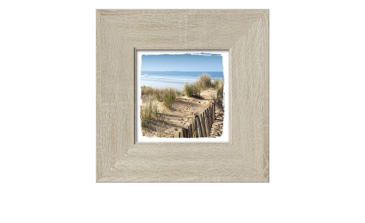 Framed-Art Ostsee 34 x 34 cm. Rahmenbild mit dem Thema - Strand und Meer.