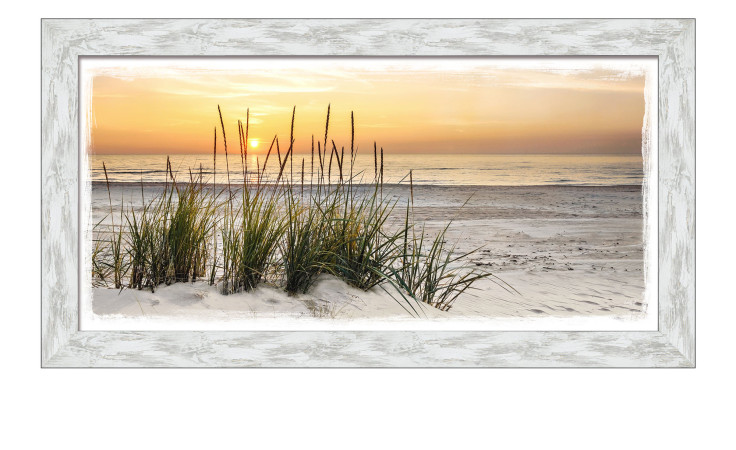 Rahmenbild Lonely Dune 69 x 129 cm, mit einer Strandlandschaft