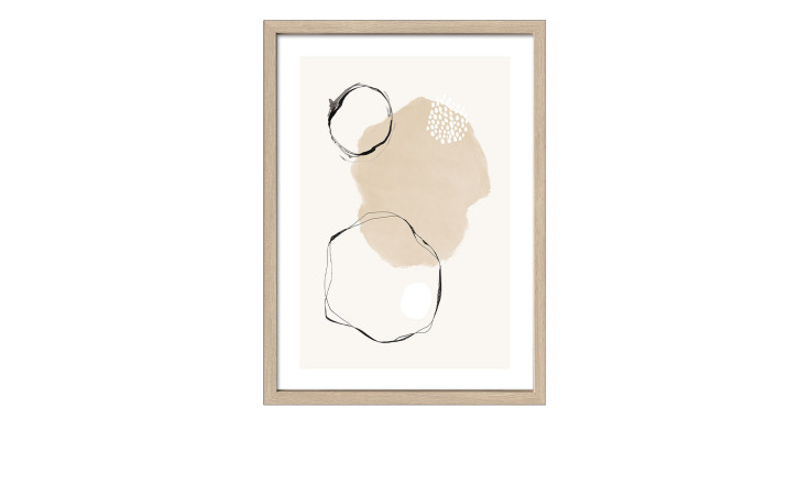 Rahmenbild Line Art Shapes 55 x 75 cm. Rahmenbild mit dem Thema - Line Art.