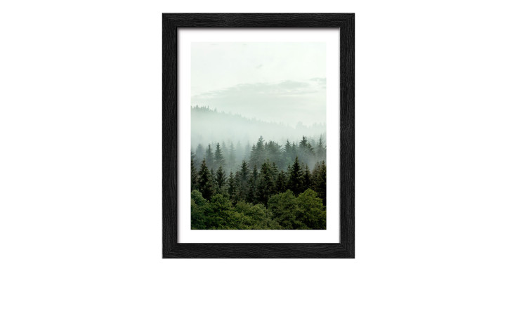 Pro-Art Rahmenbild Bergsee IX, 24 x 19 cm: Mehrfarbiges Waldmotiv, Glas & Holzwerkstoff gerahmt.