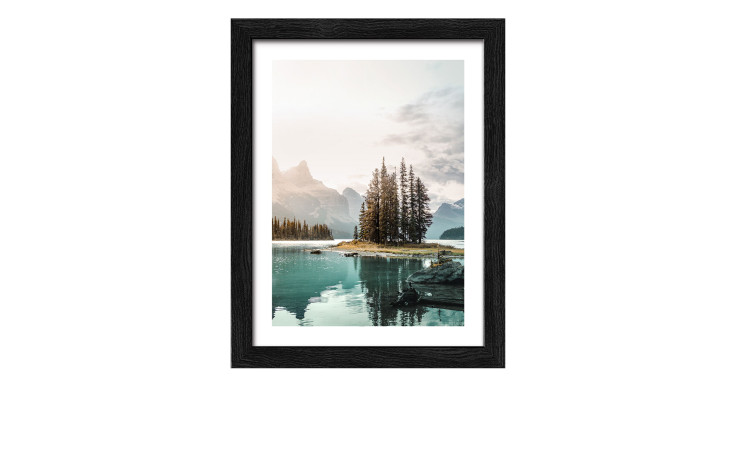 Pro-Art Rahmenbild Mountain Lake IX 24x19cm: ruhige Seeszene im Holzwerkstoffrahmen mit Glasfront.