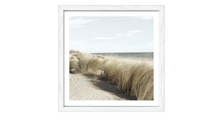 Rahmenbild Nordic Beach V 28x28cm von Pro-Art - stilvolle Deko mit Strandmotiv und Glasakzent.