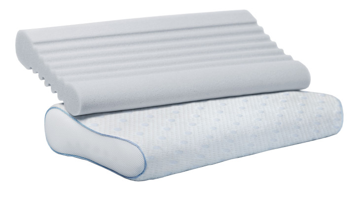 Paradies Nackenstützkissen reVita Ergonomic 40x80 cm mit konturiertem Memory-Schaum und abnehmbarem weißen Bezug.