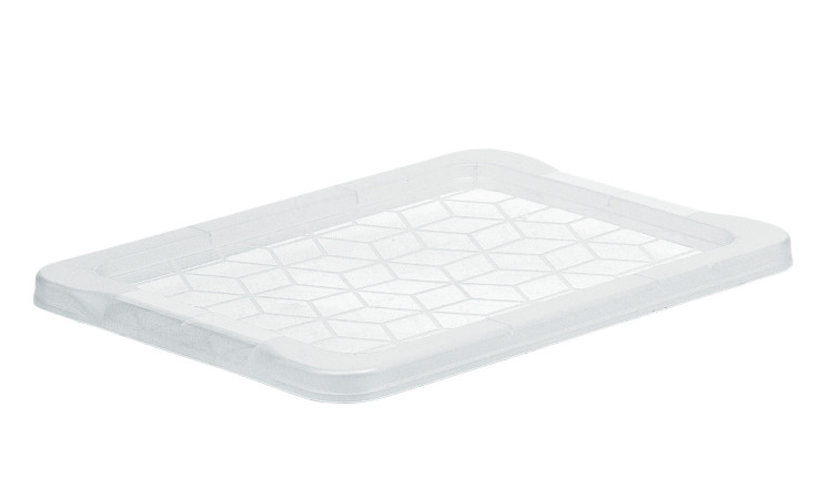 Deckel für Box Evo Easy 4 l aus transparentem Kunststoff.