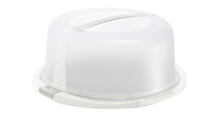 Tortenglocke Cool & Fresh aus transparentem und weißem Kunststoff.