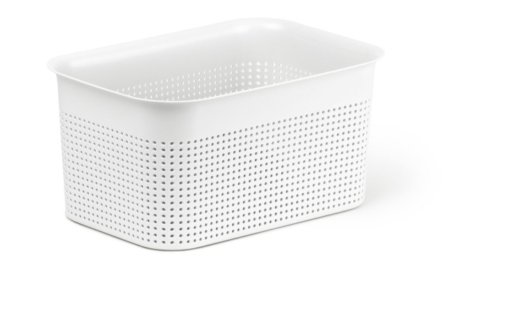 Box Brisen 18 x 13 x 26,2 cm aus weißem Kunststoff.