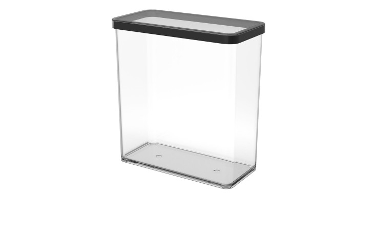 Premium Dose Loft 3,2 l aus transparentem Kunststoff mit schwarzen Absetzungen.