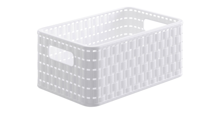Korb Country A5 6 l aus weißem Kunststoff.