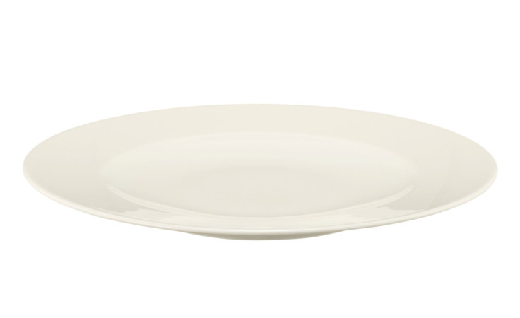 Der Seltmann Frühstücksteller Zoe Diamond 23 cm Teller in creme ist einfarbig auf weißem Grund abgebildet.