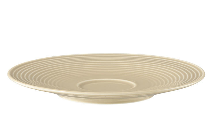 Kombi-Untertasse Beat 16,7 cm aus Porzellan in Sandbeige.