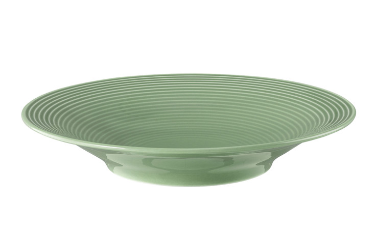 Suppenteller Beat 22,5 cm aus Porzellan in Salbeigrün.