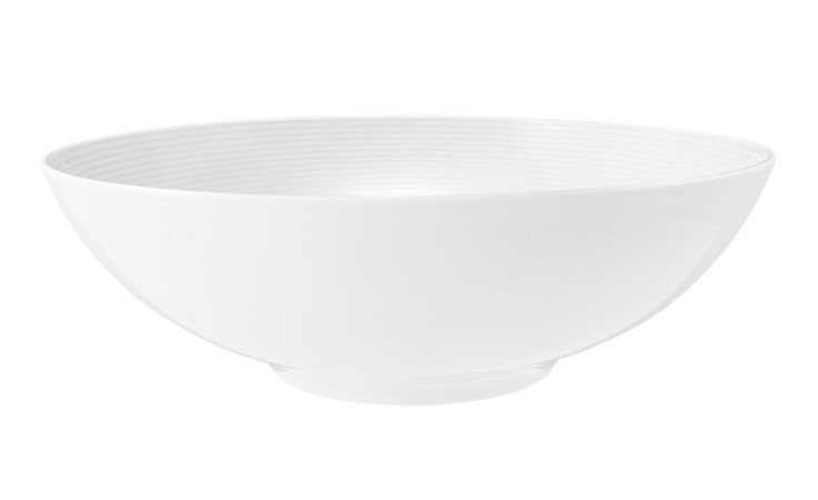 Schüssel Beat 30,3 cm aus weißem Porzellan.