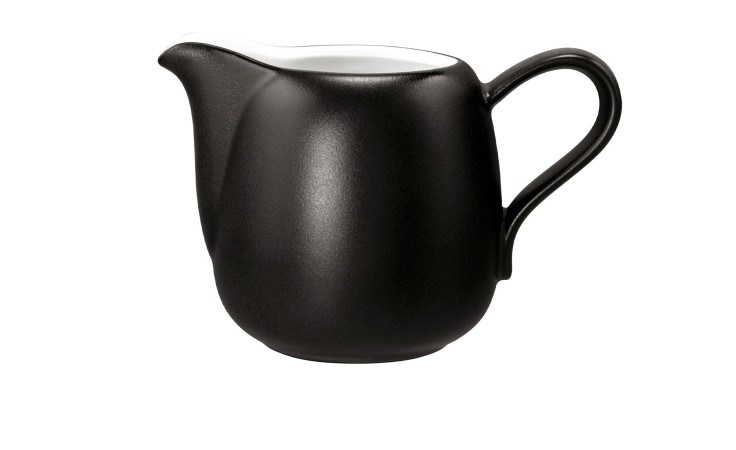 Milchkännchen Liberty 260 ml aus schwarzem Porzellan.