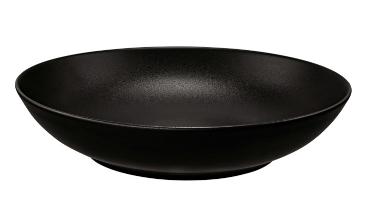 Suppenteller Liberty 21 cm aus schwarzem Porzellan.