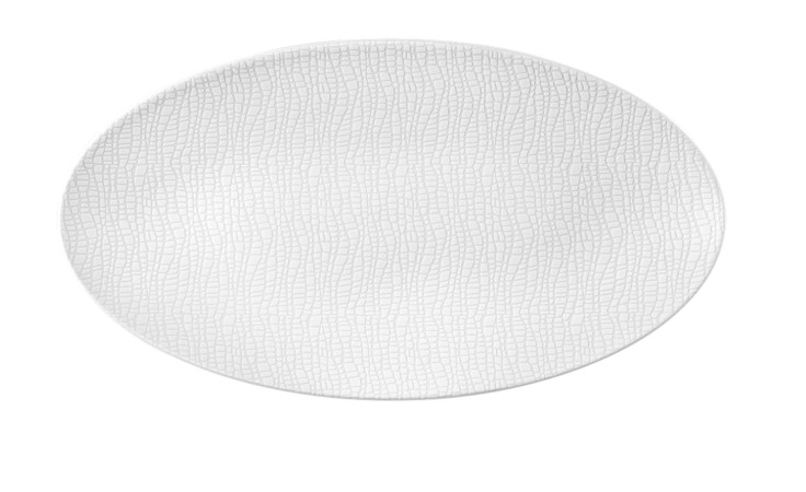 Servierplatte Life 32,9 cm aus weißem Porzellan.