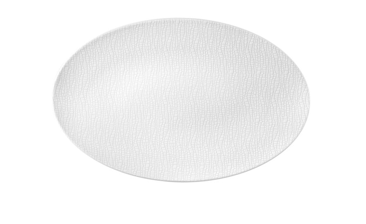 Servierplatte Life 40,3 cm aus weißem Porzellan.