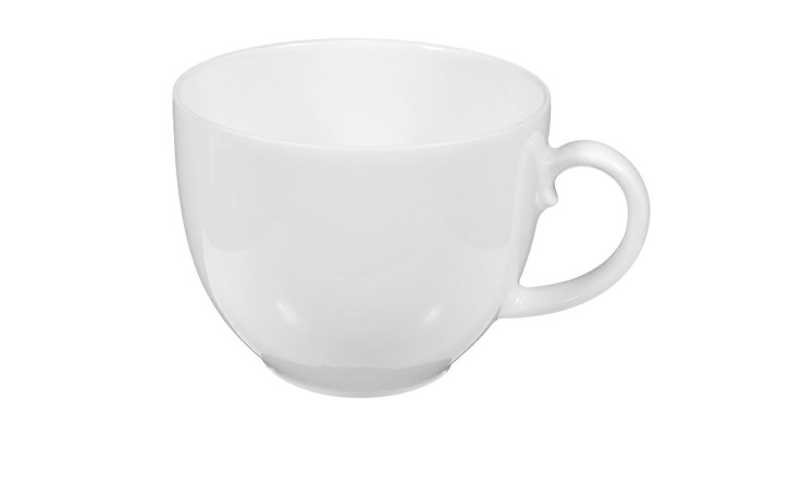 Kaffeetasse Rondi/Liane 210 ml aus weißem Porzellan.