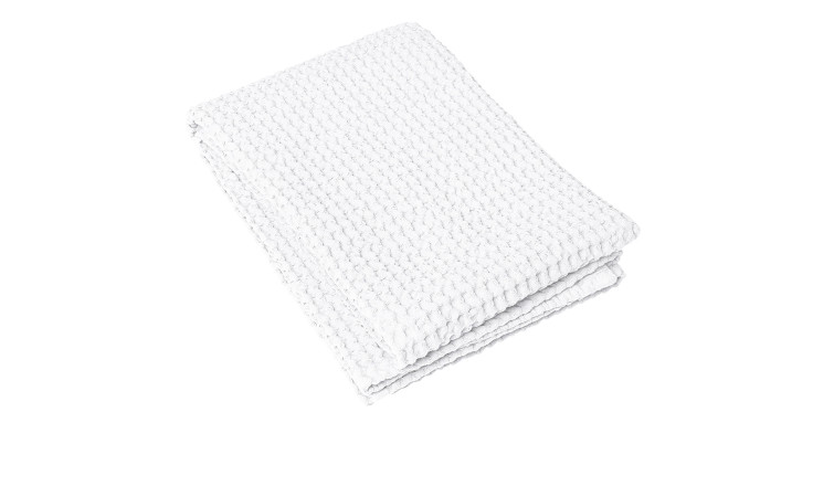 Badetuch Caro 70 x 140 cm aus Baumwolle in weiß.
