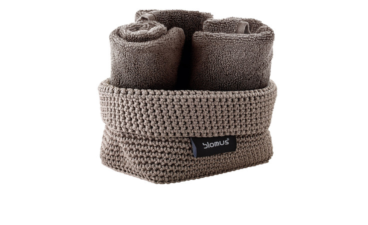 Korb Tela 10 x 15 cm aus Synthetikfaser in taupe.