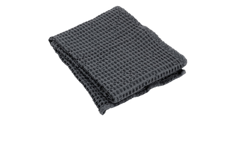Handtuch Caro 50 x 100 cm aus Baumwolle in grau.