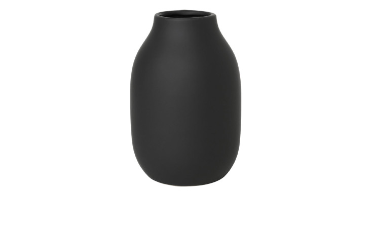 Vase Colora 15 cm aus Porzellan in schwarz.