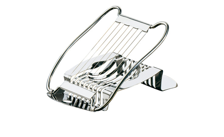 Eierschneider aus silberfarbigem Edelstahl